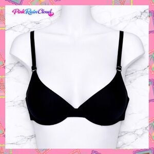 Maidenform 34A Black Underwire T-Shirt Bra Smooth Lightly Lined Everyday